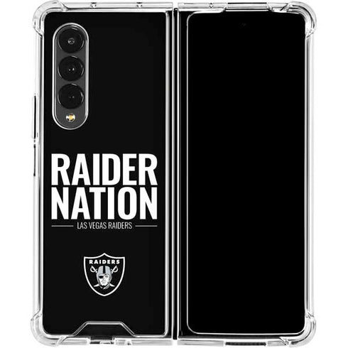 NFL Las Vegas Raiders Team Motto Galaxy Z Fold4 5G Clear Case