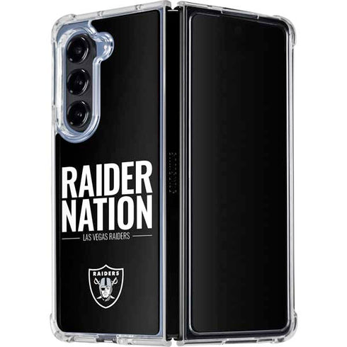 NFL Las Vegas Raiders Team Motto Galaxy Z Fold5 5G Clear Case