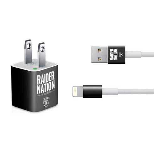 NFL Las Vegas Raiders Team Motto iPhone Charger (5W USB) Skin
