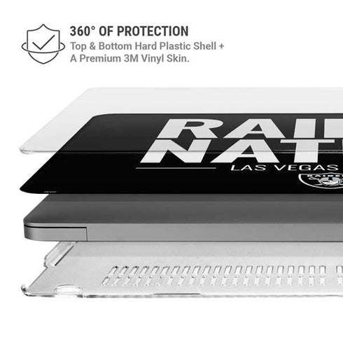 NFL Las Vegas Raiders Team Motto MacBook Pro 16in (2021-25) Case plus Skin