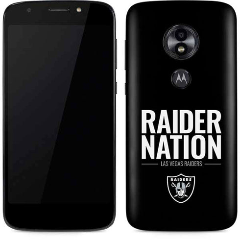 NFL Las Vegas Raiders Team Motto Moto E5 Play Skin