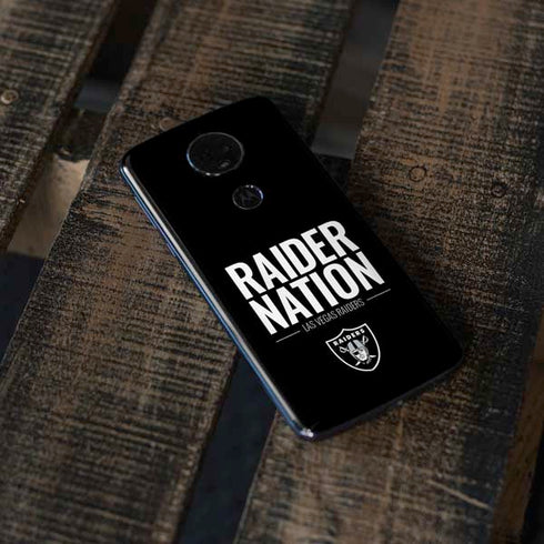 NFL Las Vegas Raiders Team Motto Moto E5 Plus Skin