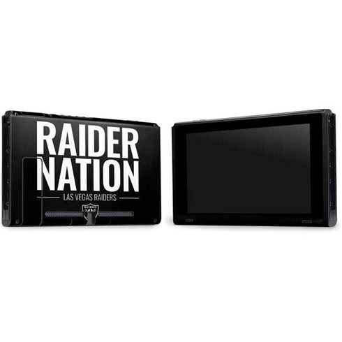 NFL Las Vegas Raiders Team Motto Nintendo Switch Bundle Skin