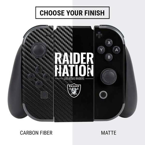 NFL Las Vegas Raiders Team Motto Nintendo Switch Bundle Skin