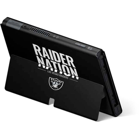 NFL Las Vegas Raiders Team Motto Nintendo Switch OLED (2021) Skin