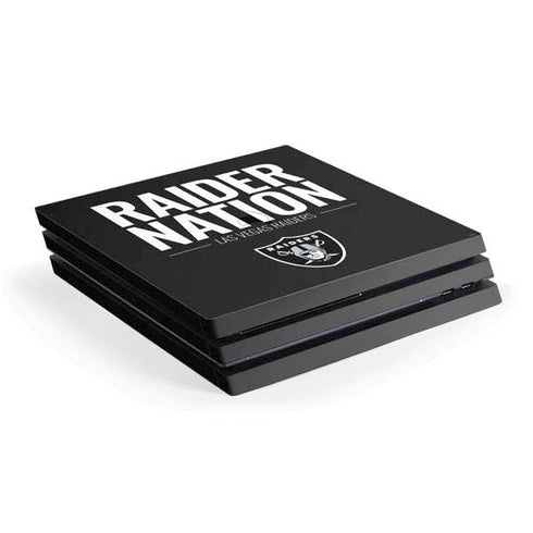 NFL Las Vegas Raiders Team Motto PS4 Pro Console Skin