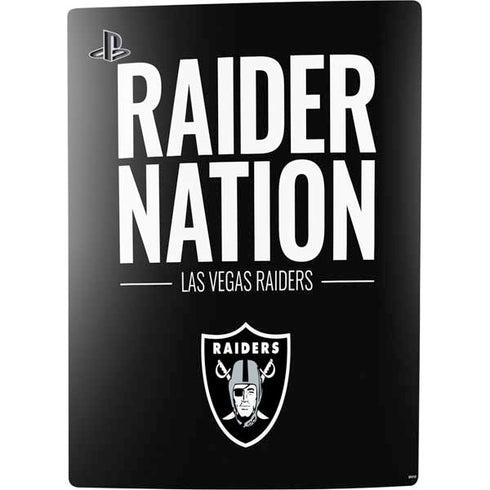NFL Las Vegas Raiders Team Motto PS5 Digital Edition Console Skin