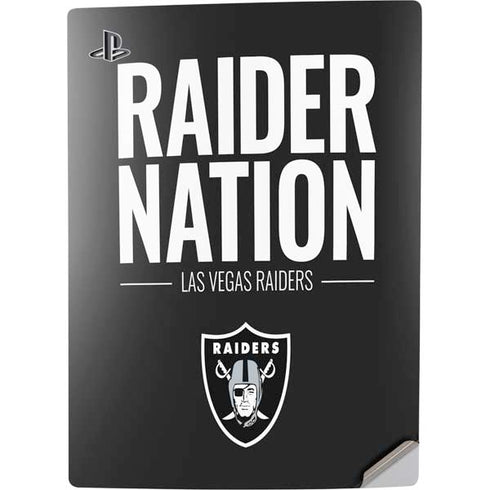 NFL Las Vegas Raiders Team Motto PS5 Digital Edition Console Skin