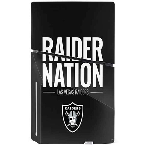 NFL Las Vegas Raiders Team Motto PS5 Slim Disk Bundle Skin