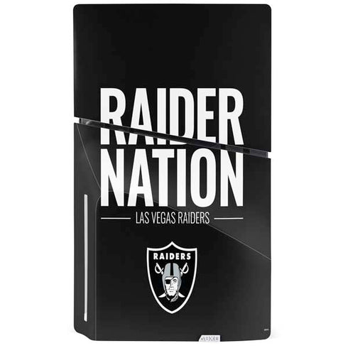 NFL Las Vegas Raiders Team Motto PS5 Slim Disk Console Skin