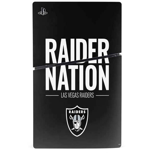 NFL Las Vegas Raiders Team Motto PS5 Slim Digital Edition Bundle Skin