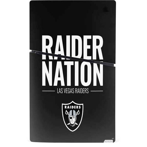 NFL Las Vegas Raiders Team Motto PS5 Slim Digital Edition Bundle Skin