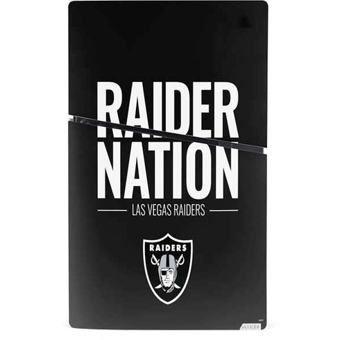 NFL Las Vegas Raiders Team Motto PS5 Slim Digital Edition Console Skin