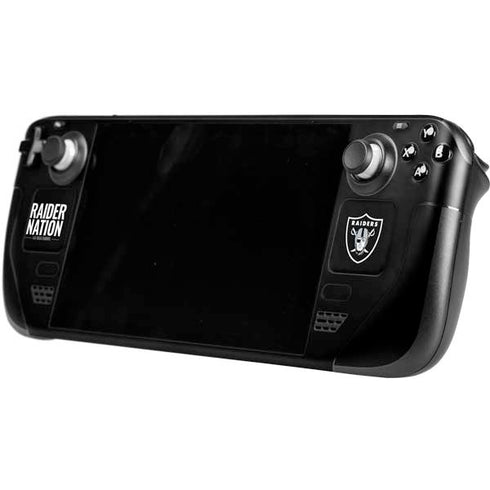NFL Las Vegas Raiders Team Motto Steam Deck Handheld Gaming Computer Skin