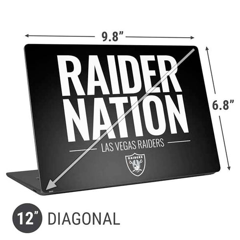 NFL Las Vegas Raiders Team Motto Universal Laptop 12in (9.8 x 6.8in) Skin