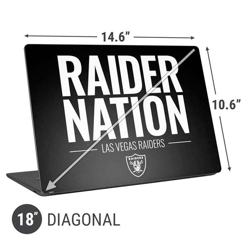 NFL Las Vegas Raiders Team Motto Universal Laptop 18in (14.6 x 10.6in) Skin