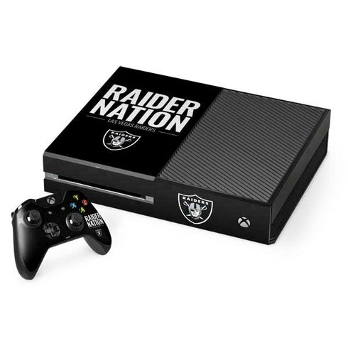 NFL Las Vegas Raiders Team Motto Xbox One Console and Controller Bundle Skin