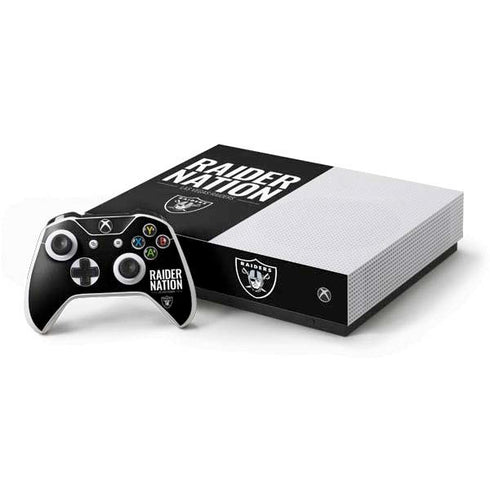 NFL Las Vegas Raiders Team Motto Xbox One S All-Digital Edition Bundle Skin