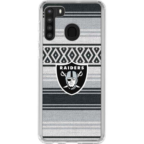 NFL Las Vegas Raiders Trailblazer Galaxy A21 Clear Case