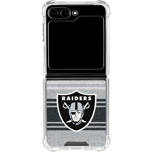 NFL Las Vegas Raiders Trailblazer Galaxy Z Flip5 5G Clear Case