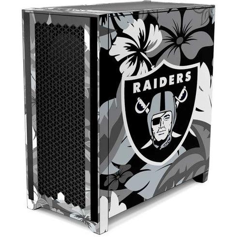 NFL Las Vegas Raiders Tropical Print Corsair 4000D Tempered Glass Mid-Tower ATX Case Skin