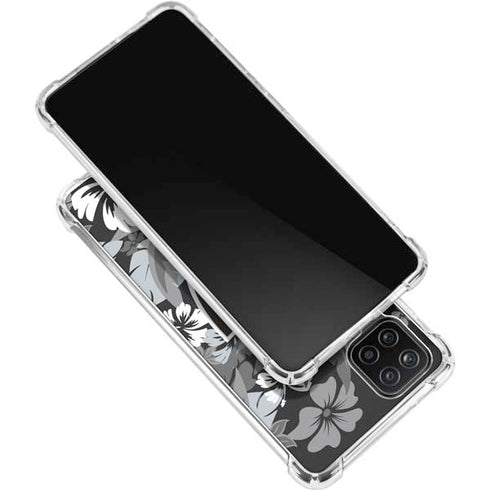 NFL Las Vegas Raiders Tropical Print Galaxy A12 Clear Case