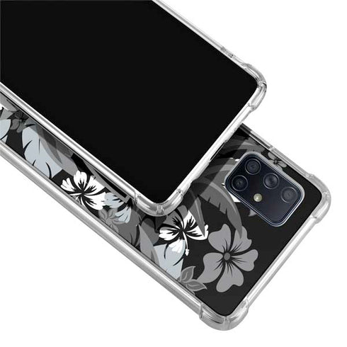 NFL Las Vegas Raiders Tropical Print Galaxy A51 5G Clear Case