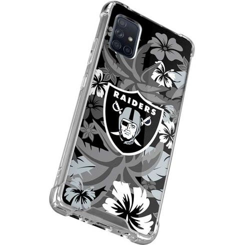 NFL Las Vegas Raiders Tropical Print Galaxy A51 5G Clear Case