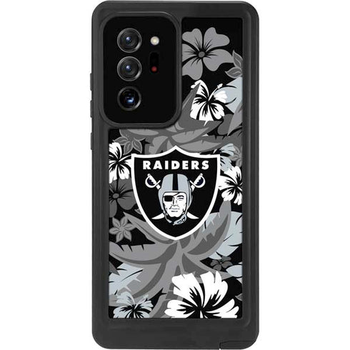 NFL Las Vegas Raiders Tropical Print Galaxy Note20 Ultra 5G Waterproof Case