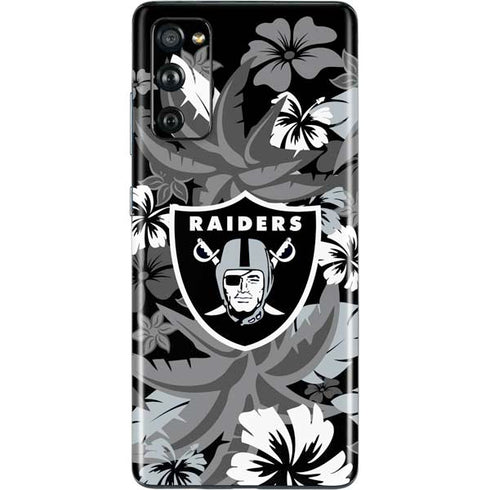 NFL Las Vegas Raiders Tropical Print Galaxy S20 Fan Edition Skin