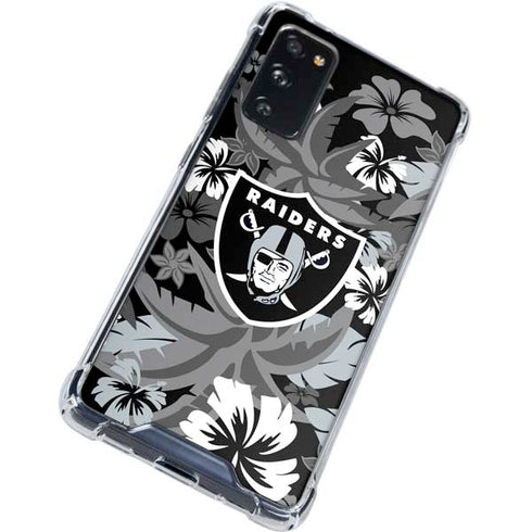 NFL Las Vegas Raiders Tropical Print Galaxy S20 FE Clear Case