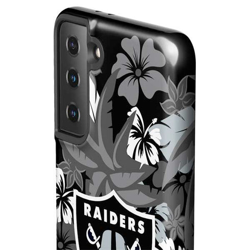 NFL Las Vegas Raiders Tropical Print Galaxy S21 FE Pro Case