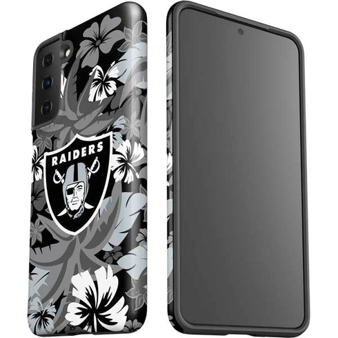 NFL Las Vegas Raiders Tropical Print Galaxy S21 FE Pro Case