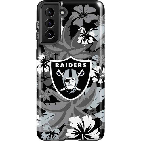 NFL Las Vegas Raiders Tropical Print Galaxy S21 Plus 5G Pro Case