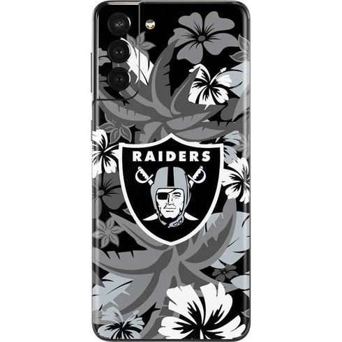 NFL Las Vegas Raiders Tropical Print Galaxy S21 Plus 5G Skin