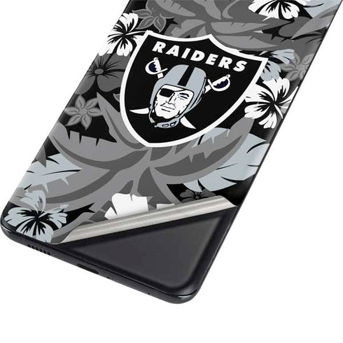 NFL Las Vegas Raiders Tropical Print Galaxy S21 Plus 5G Skin