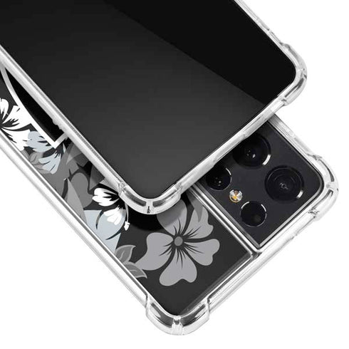 NFL Las Vegas Raiders Tropical Print Galaxy S21 Ultra 5G Clear Case