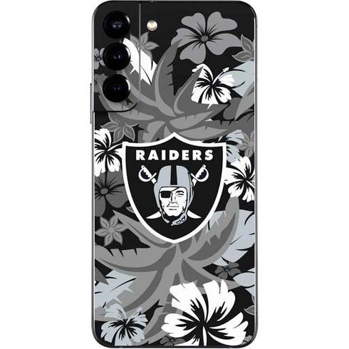 NFL Las Vegas Raiders Tropical Print Galaxy S22 Plus Skin