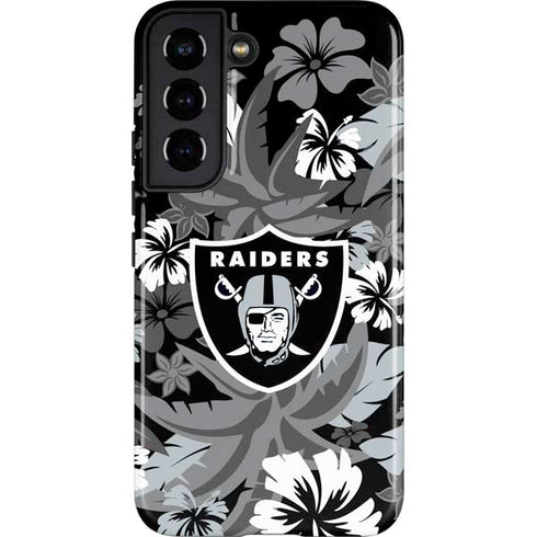 NFL Las Vegas Raiders Tropical Print Galaxy S22 Pro Case