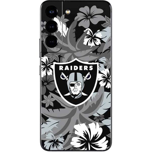 NFL Las Vegas Raiders Tropical Print Galaxy S22 Skin