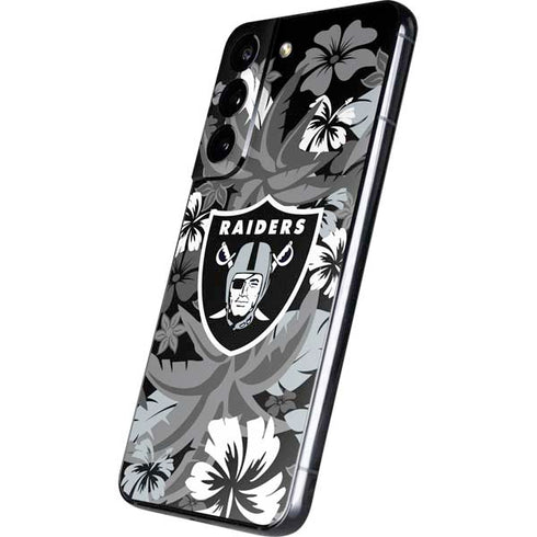 NFL Las Vegas Raiders Tropical Print Galaxy S22 Skin