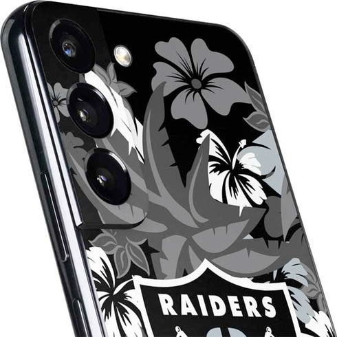 NFL Las Vegas Raiders Tropical Print Galaxy S22 Skin
