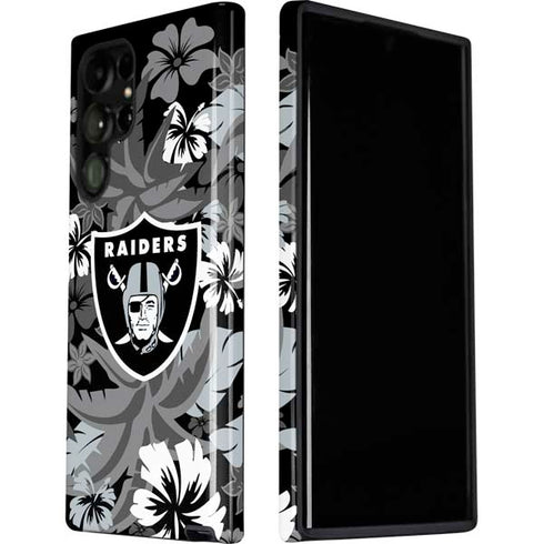 NFL Las Vegas Raiders Tropical Print Galaxy S22 Ultra Pro Case