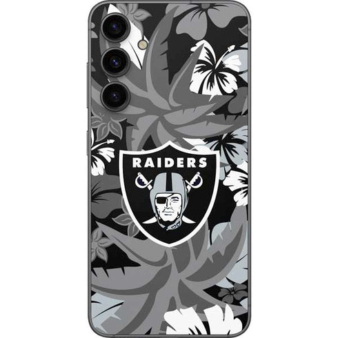 NFL Las Vegas Raiders Tropical Print Galaxy S23 FE Skin