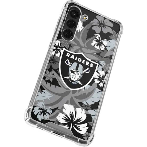 NFL Las Vegas Raiders Tropical Print Galaxy S23 Plus Clear Case