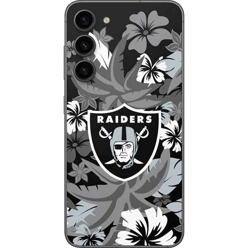 NFL Las Vegas Raiders Tropical Print Galaxy S23 Plus Skin