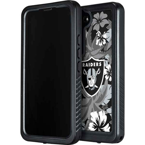 NFL Las Vegas Raiders Tropical Print Galaxy S23 Plus Waterproof Case