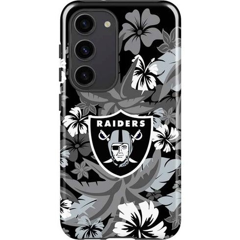 NFL Las Vegas Raiders Tropical Print Galaxy S23 Pro Case