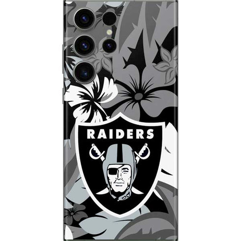 NFL Las Vegas Raiders Tropical Print Galaxy S23 Ultra Skin