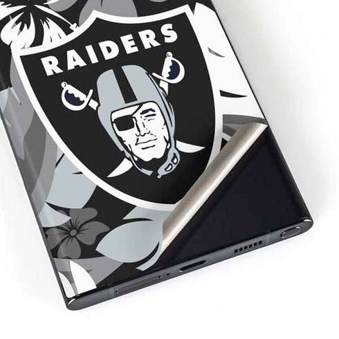 NFL Las Vegas Raiders Tropical Print Galaxy S23 Ultra Skin
